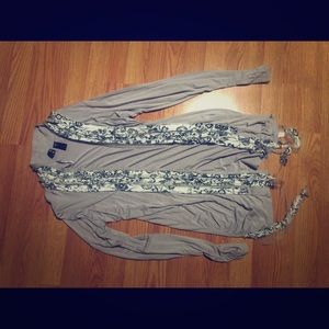 Grey with blue detail cardigan